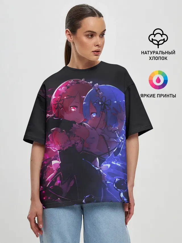 Женская футболка оверсайз