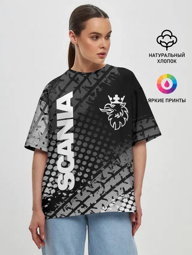 Женская футболка оверсайз