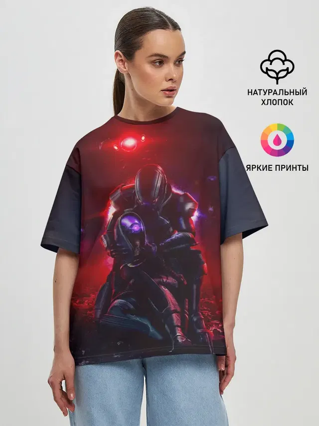 Женская футболка оверсайз