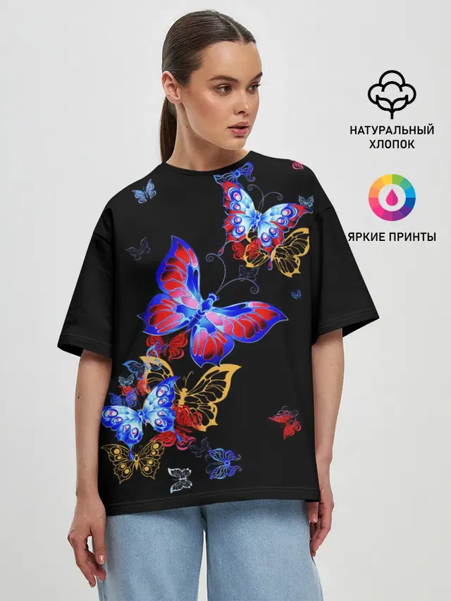 Женская футболка оверсайз