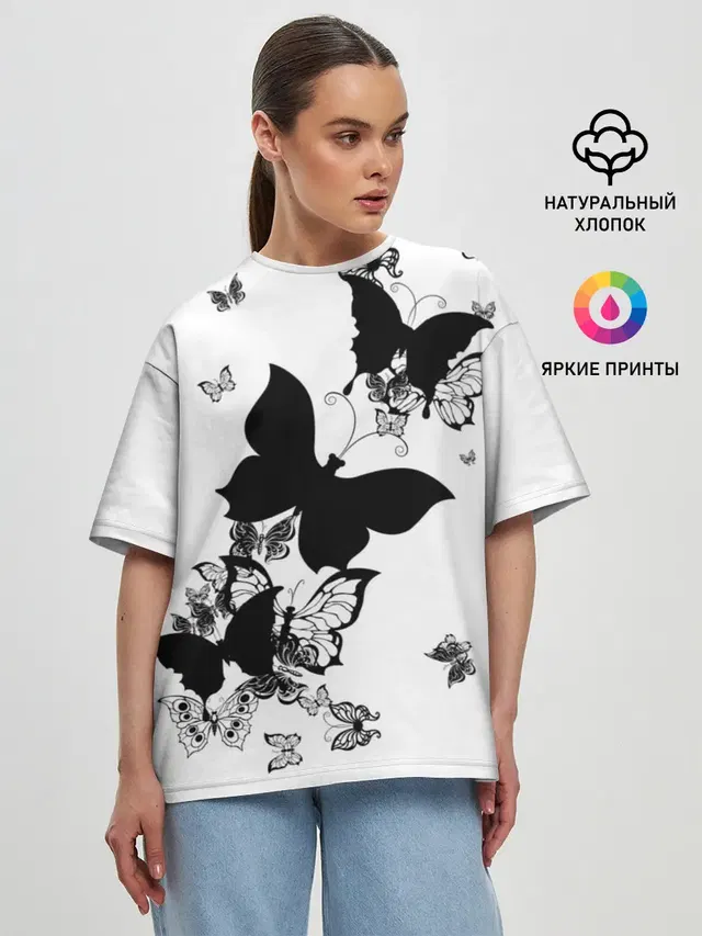 Женская футболка оверсайз