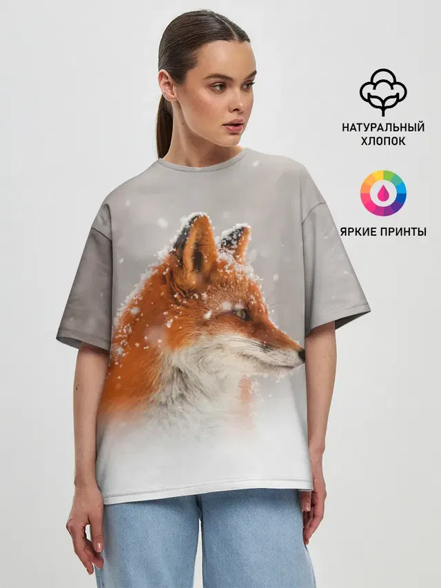 Женская футболка оверсайз