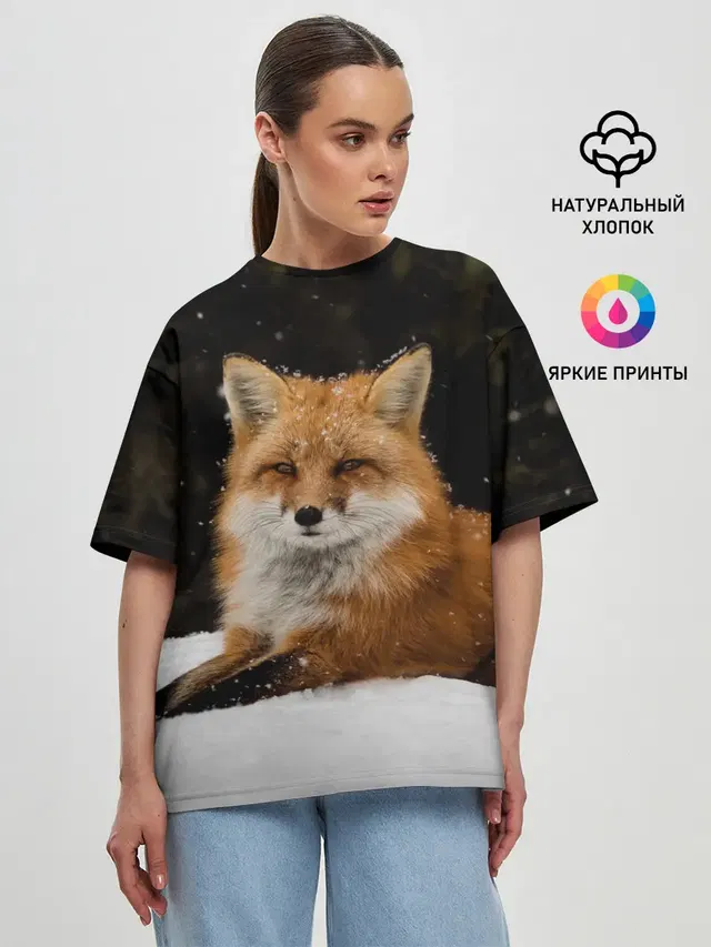 Женская футболка оверсайз