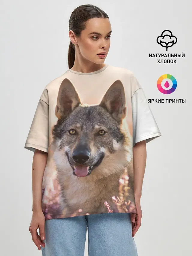 Женская футболка оверсайз