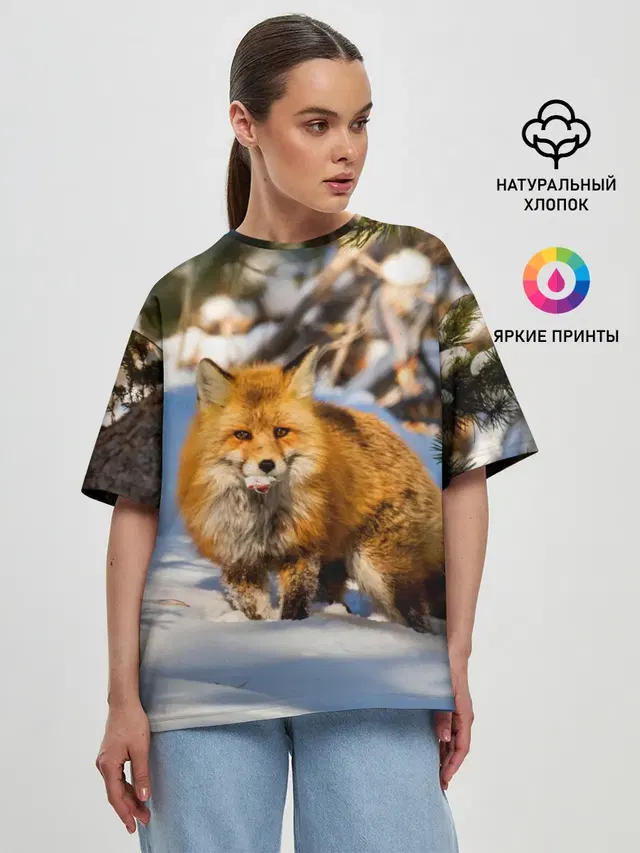 Женская футболка оверсайз