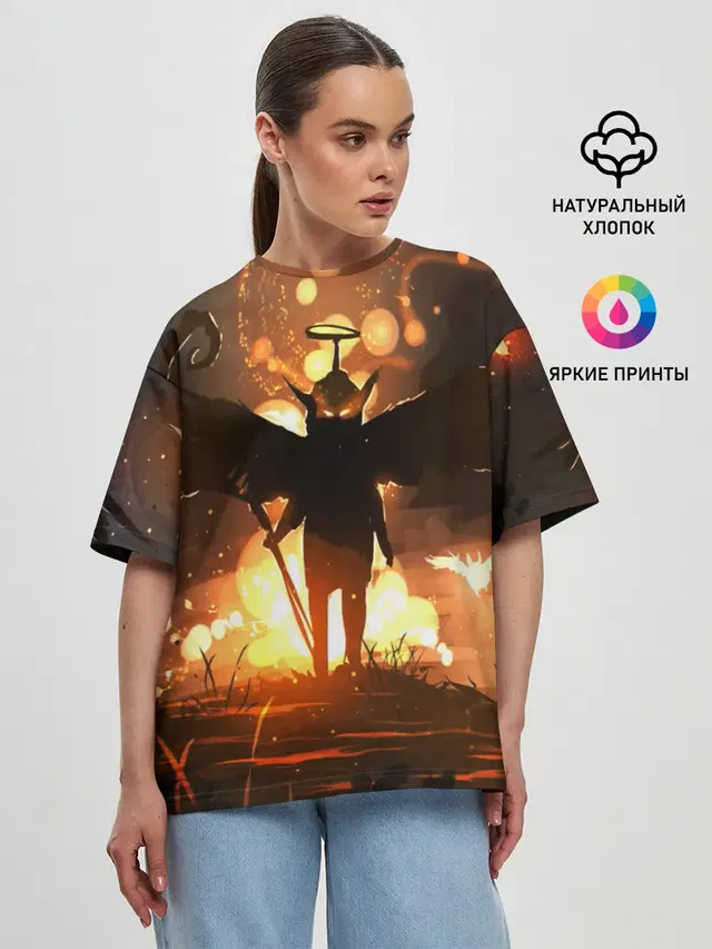 Женская футболка оверсайз