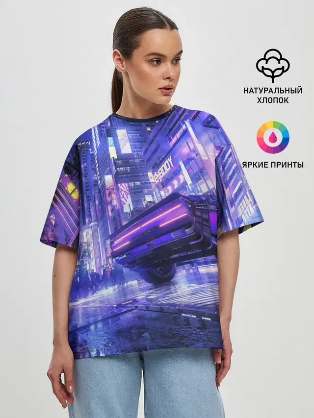 Женская футболка оверсайз