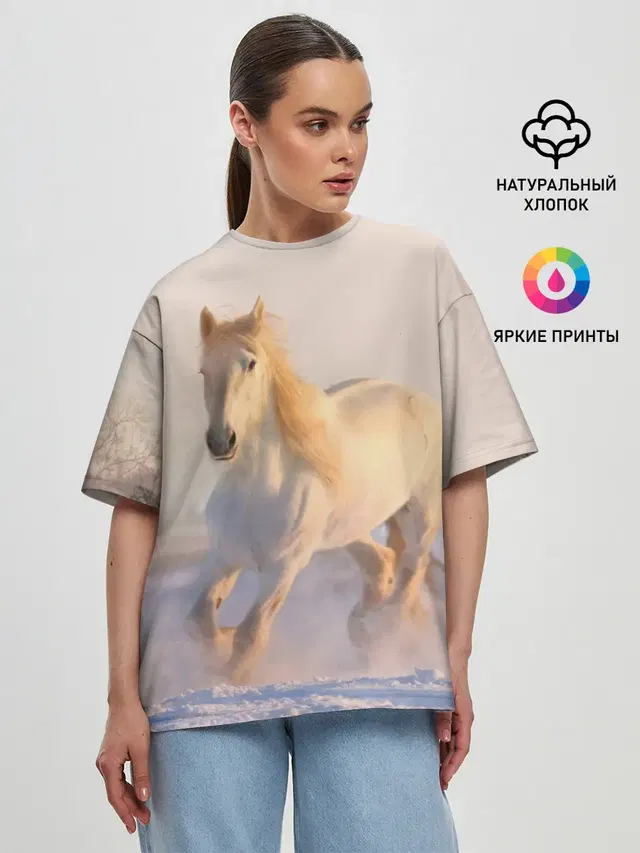 Женская футболка оверсайз