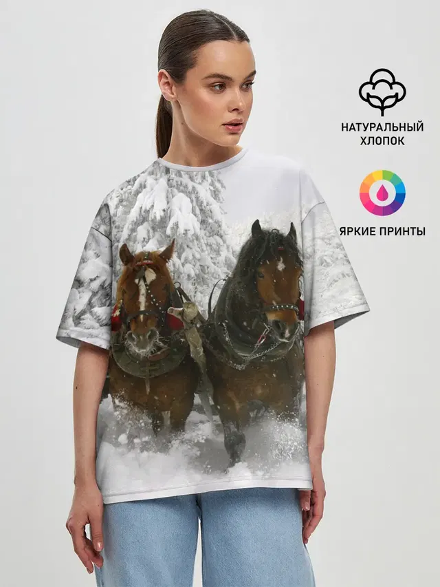 Женская футболка оверсайз