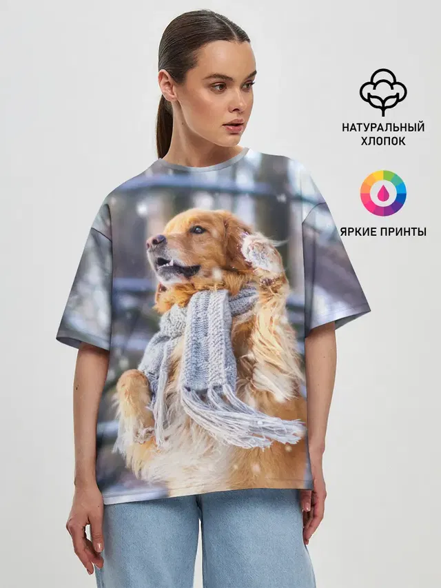 Женская футболка оверсайз