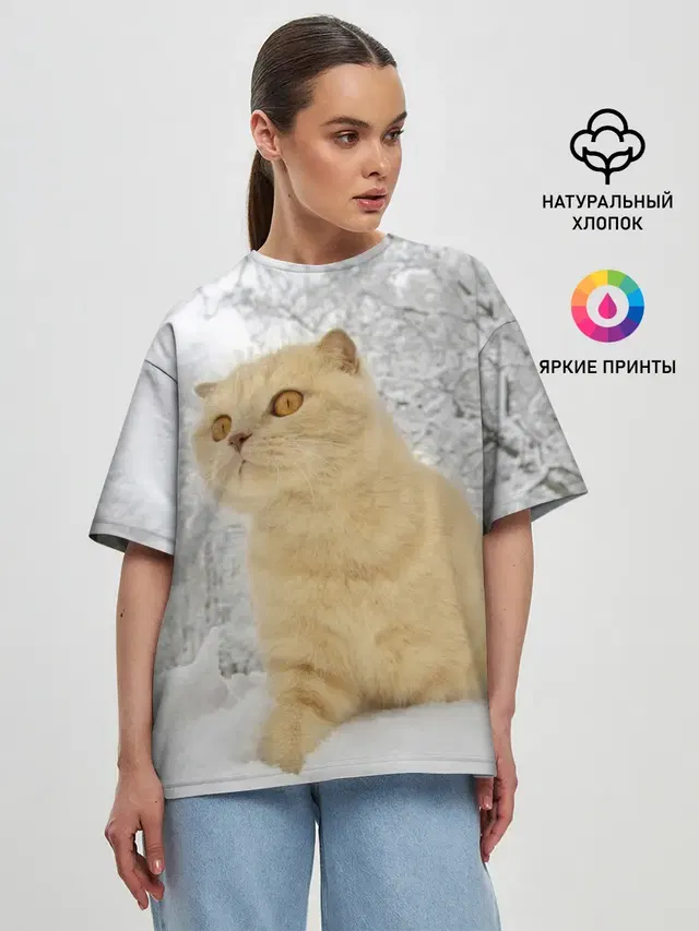 Женская футболка оверсайз