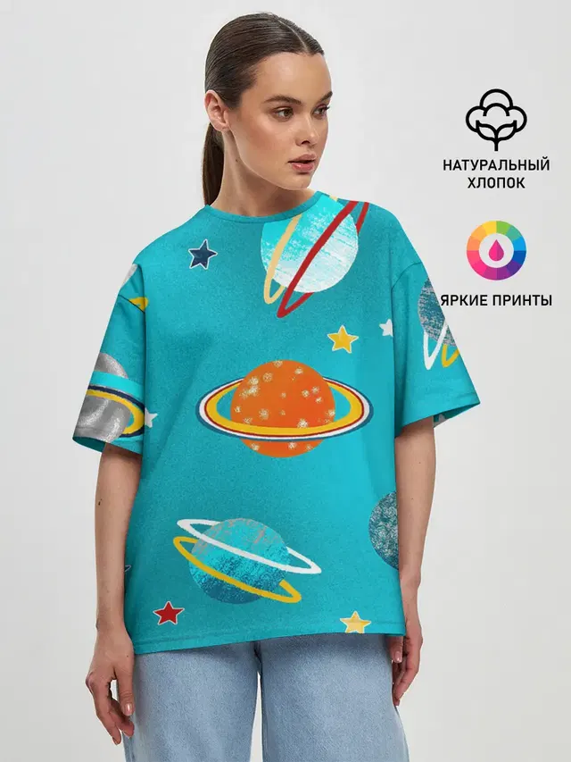 Женская футболка оверсайз