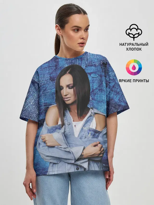 Женская футболка оверсайз
