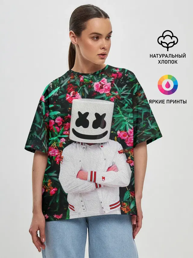 Женская футболка оверсайз