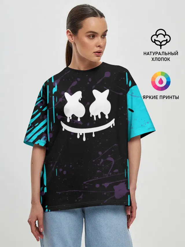 Женская футболка оверсайз