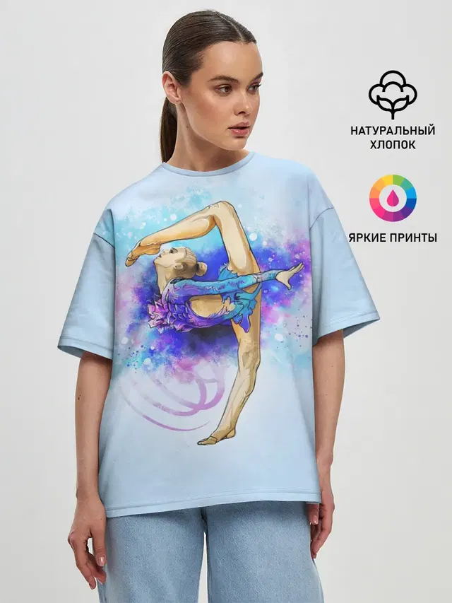 Женская футболка оверсайз