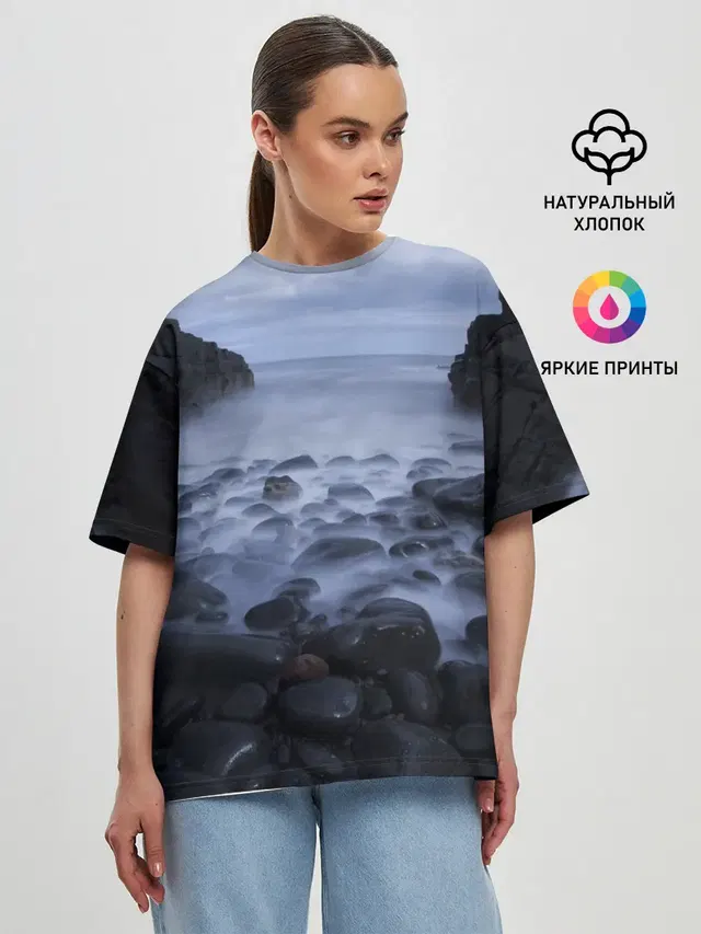 Женская футболка оверсайз