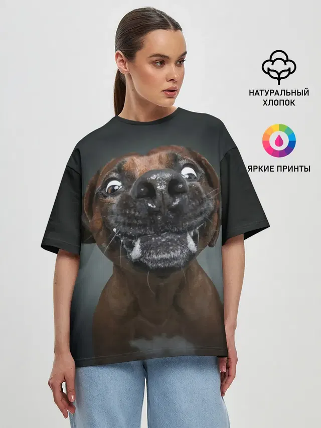 Женская футболка оверсайз