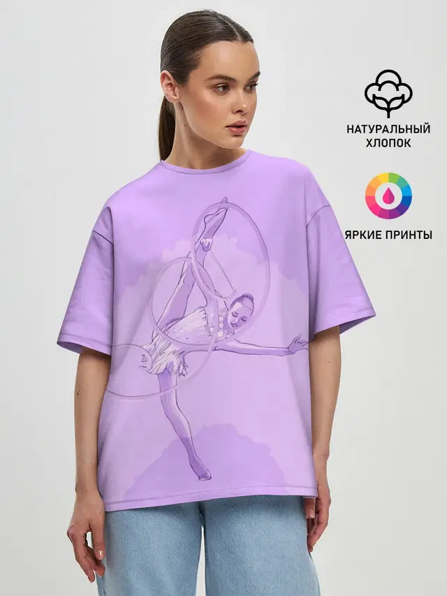 Женская футболка оверсайз