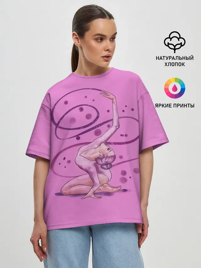 Женская футболка оверсайз