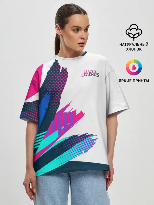 Женская футболка оверсайз