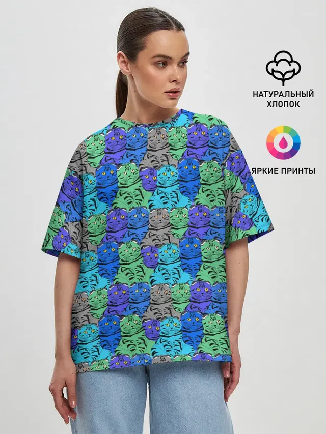 Женская футболка оверсайз