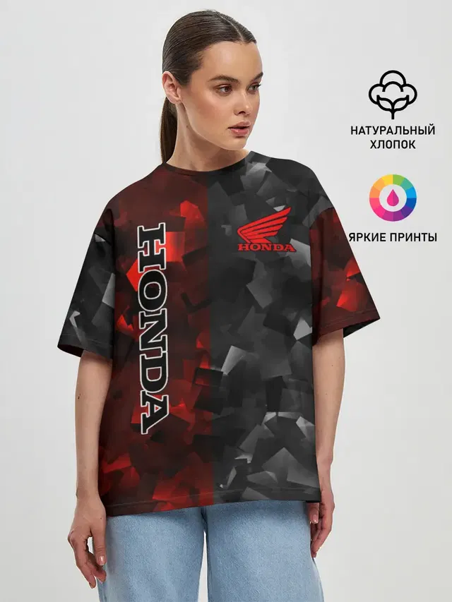 Женская футболка оверсайз