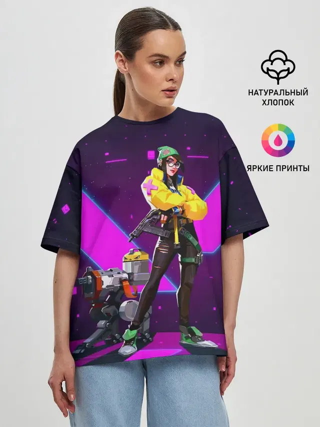 Женская футболка оверсайз