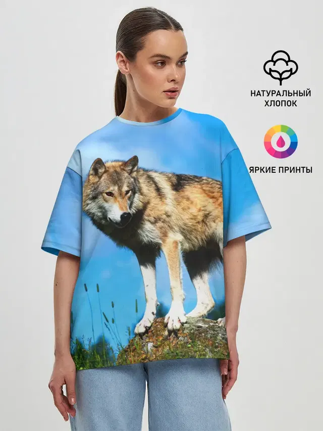 Женская футболка оверсайз