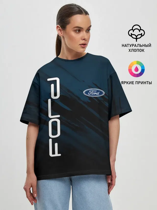 Женская футболка оверсайз с принтом «Ford»