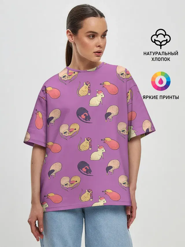Женская футболка оверсайз