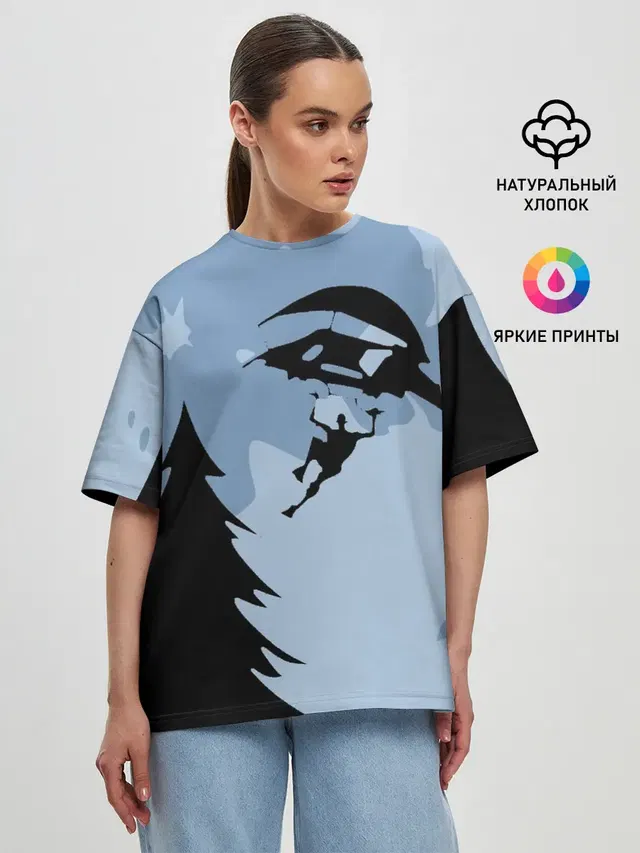 Женская футболка оверсайз