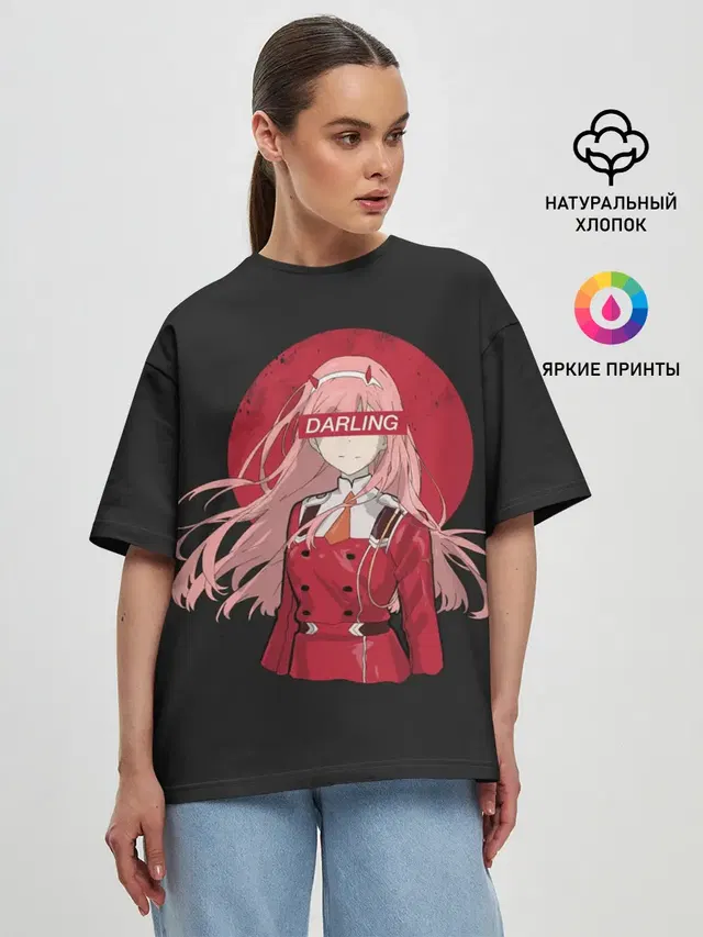 Женская футболка оверсайз