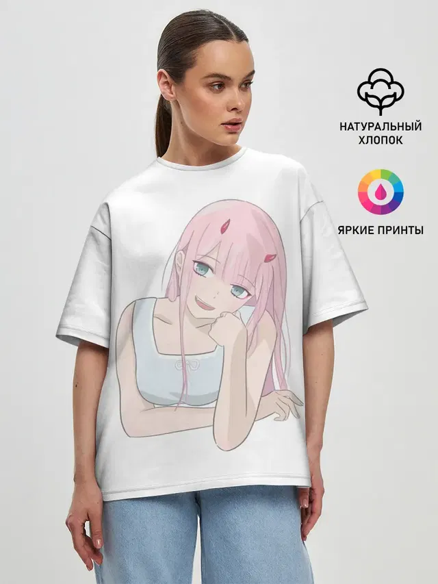 Женская футболка оверсайз