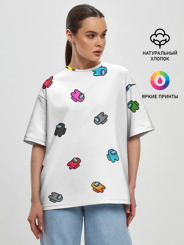 Женская футболка оверсайз