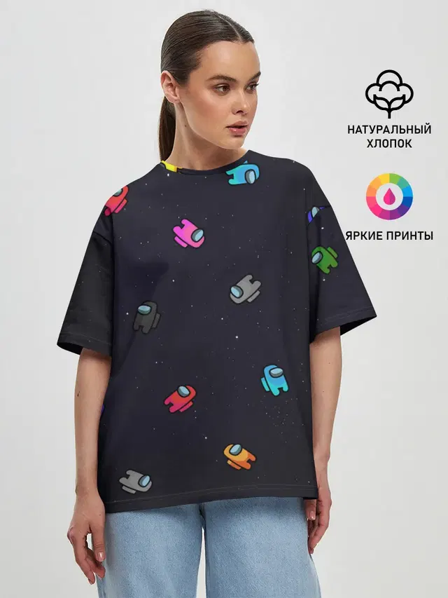 Женская футболка оверсайз