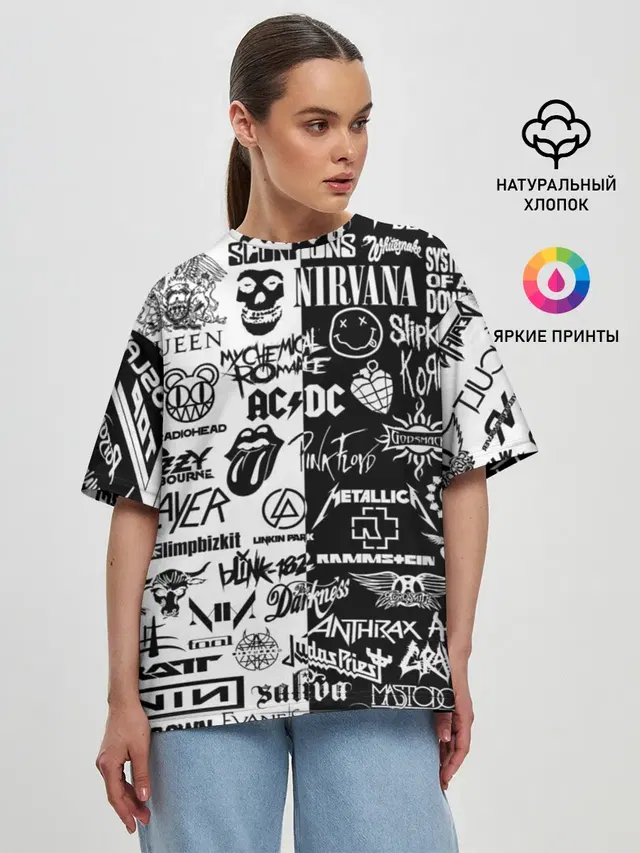 Женская футболка оверсайз