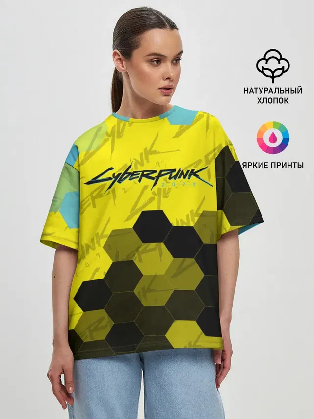 Женская футболка оверсайз