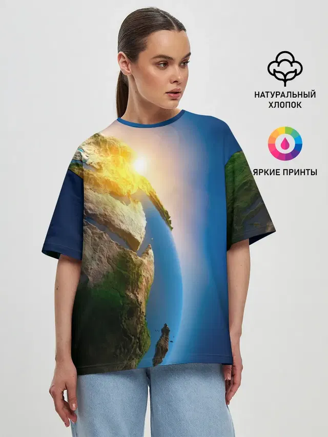 Женская футболка оверсайз