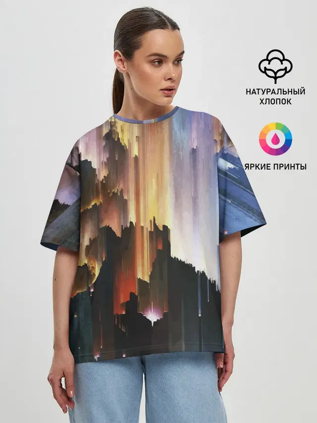 Женская футболка оверсайз
