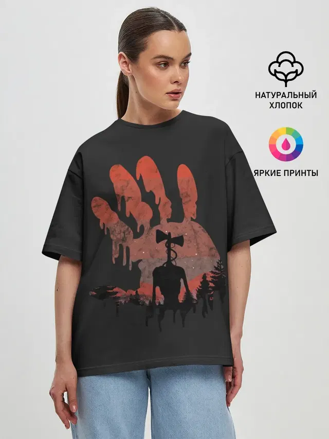 Женская футболка оверсайз