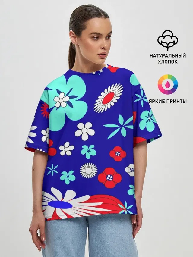 Женская футболка оверсайз