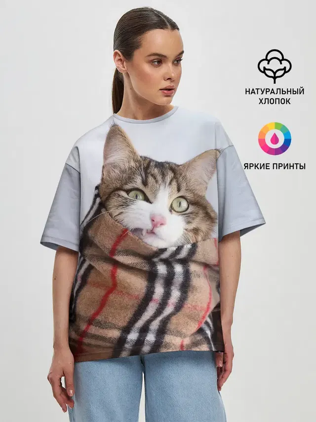 Женская футболка оверсайз