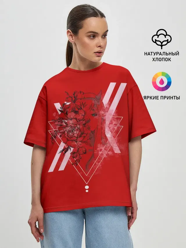 Женская футболка оверсайз