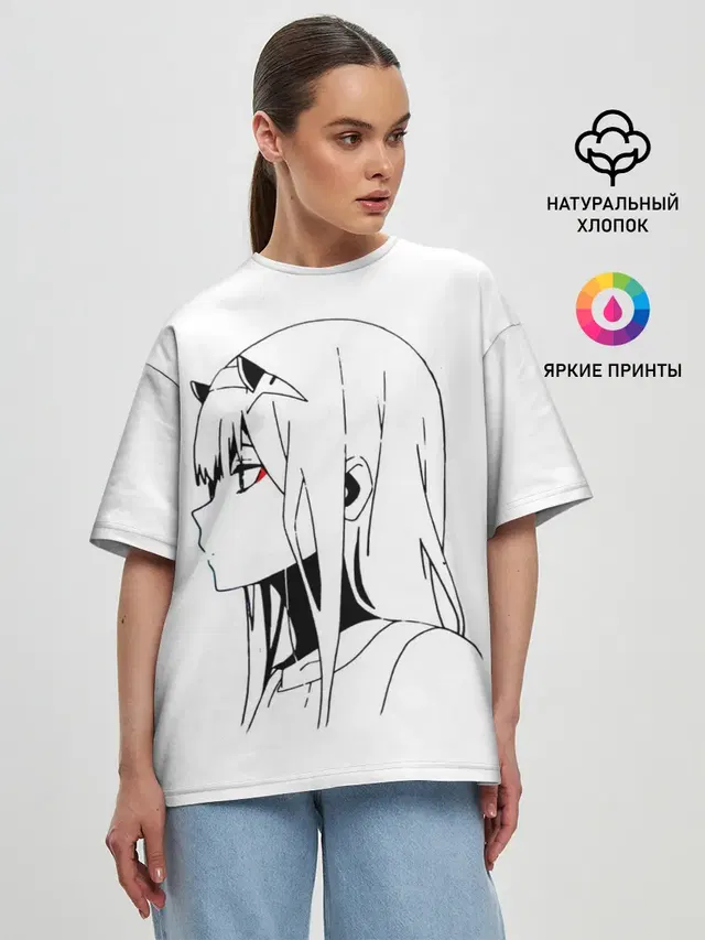 Женская футболка оверсайз