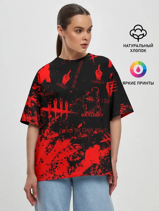 Женская футболка оверсайз