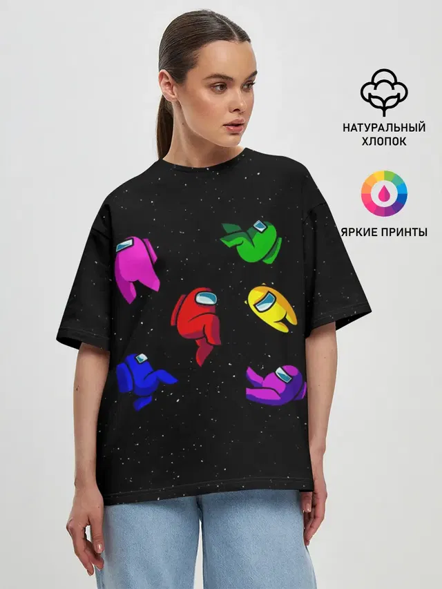 Женская футболка оверсайз