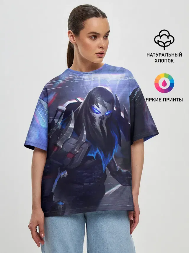 Женская футболка оверсайз с принтом «Лига Легенд — League of legends Pyke»