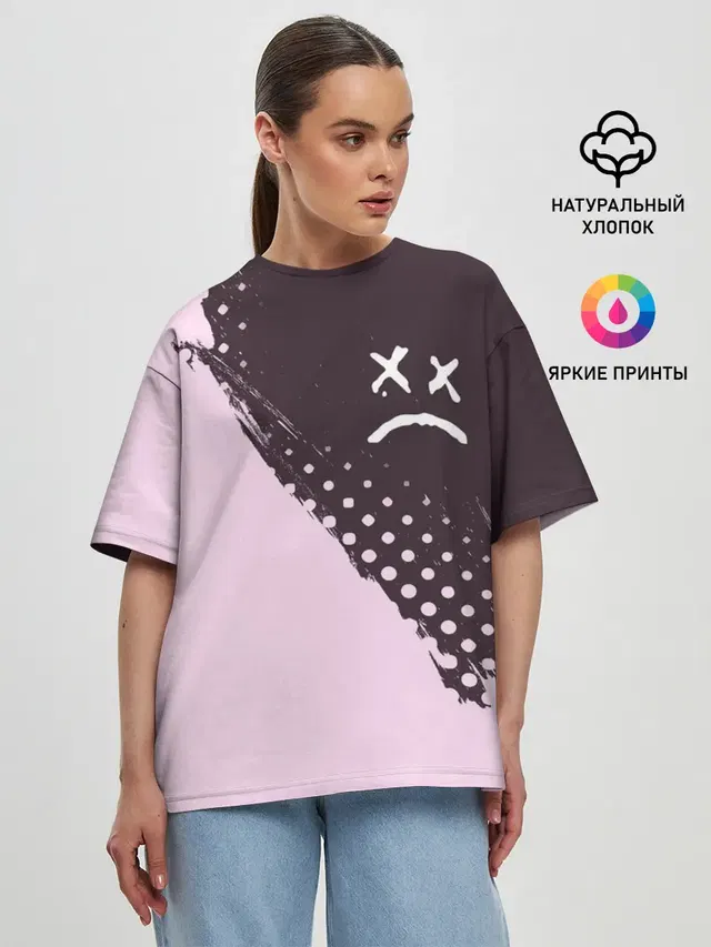 Женская футболка оверсайз