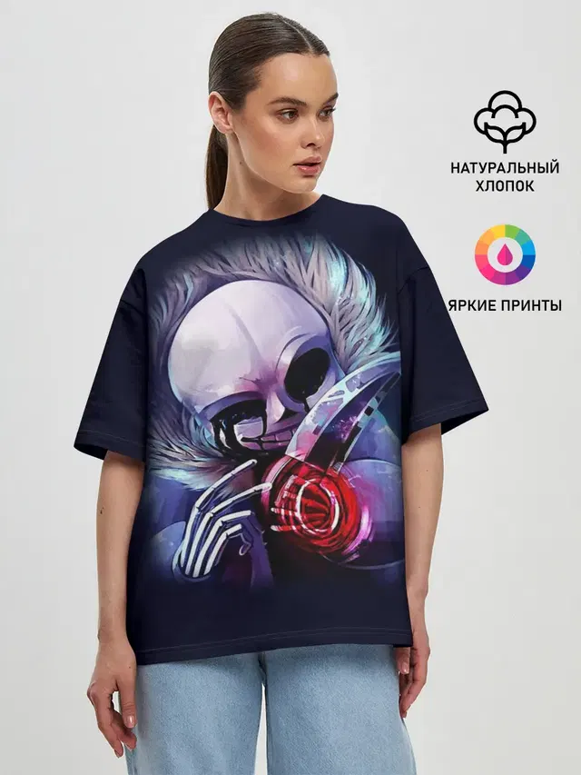 Женская футболка оверсайз
